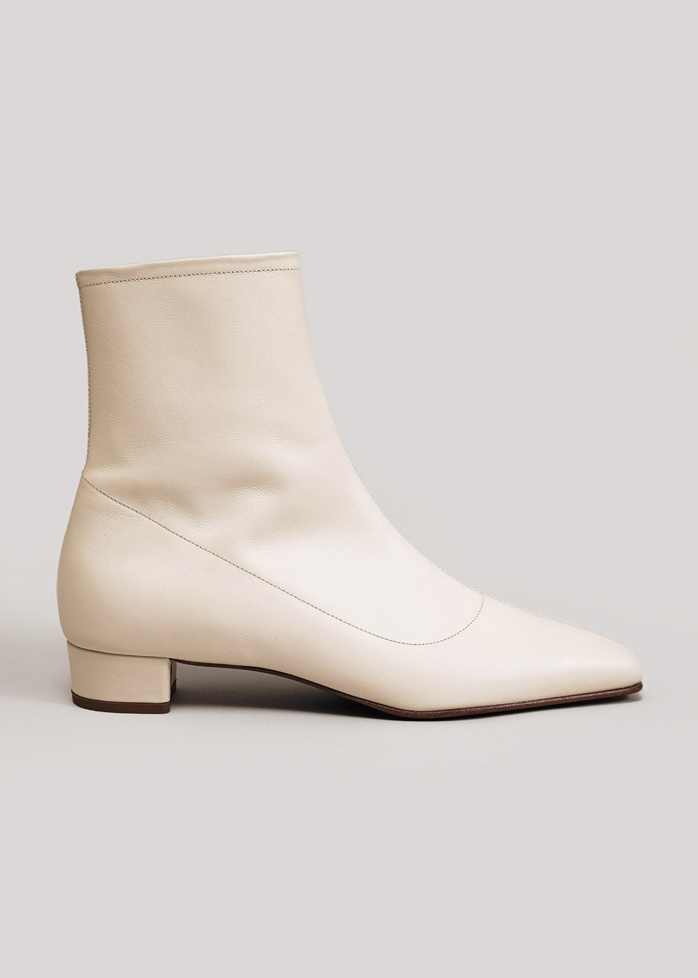 White Leather Este Boots