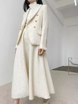 White Tweed Skirt Suit